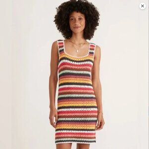 Marine Layer Handmade Crochet Dress in Multi Stripe